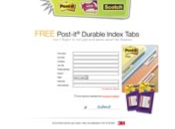 Free Post-itÂ® Durable Index Tabs Samples from 3M Office