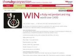 Win a Ruby Red Pendant and Ring at The Ruby Connection