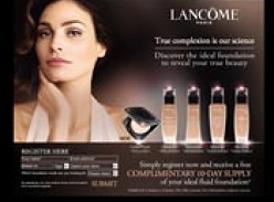 LancÃ´me Paris - Free 10 Day Supply of Fluid Foundation