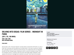   ?? 11 ?? 0 Free Screening of 'Midnight in Paris' This Sunday at The NGV (VIC) Free Screening of 'Midnight in Paris' 