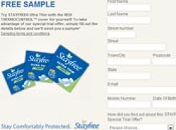Free Sample of Stayfree Ultra Thin Pads with New Thermocontrol