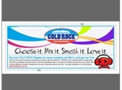 Buy 1 Get 1 Free Cold Rock Ice Creamery Voucher