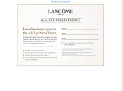 LancÃ´me Paris Complimentary Mascara & Free Eye Consultation