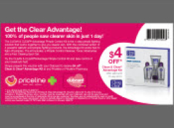 Priceline - $4 Off Coupon For Clean & Clear Advantage Kit
