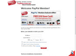 Free $10 Store Cash for PayPal members at TopBuy