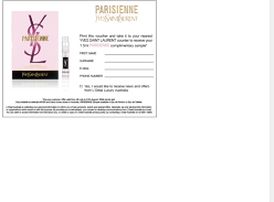 Yves Saint Laurent Free Sample of Parisienne