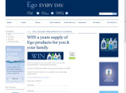 WIN a years supply of Ego products for you & your family