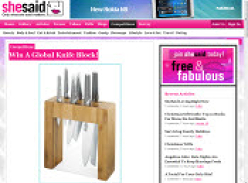 SheSaid ' Win a Global Knife Block Competition