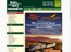 Win a Journey for 2 on the Indian Pacific from Roses Only
