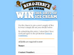 Win a Year's Supply of Ice Cream at Ben & Jerry's