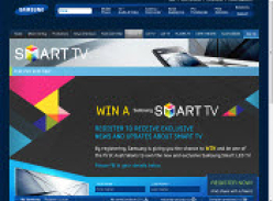 Register for your chance to win a Samsung Smart LED TV