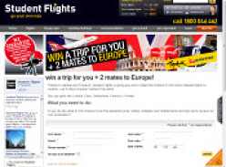 Student Flights - Win a Trip to Europe for You and 2 Mates