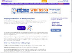 Win one of FIVE $250 PayPal boosts with Shopping.com Australia