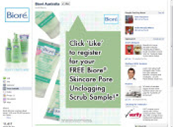 â€˜Like' for Free Biore Pore Unclogging Scrub Sample