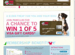 Join Paw Club to Win a $1000 Visa Gift Card