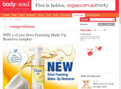 Win 1 of 500 Dove Foaming Makeup Remover Samples