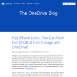 30 GB of Free Storage with OneDrive