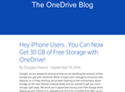 30 GB of Free Storage with OneDrive