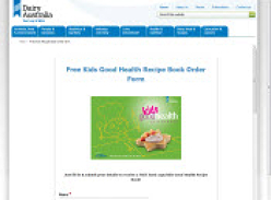 FREE hard copy Kids Good Health Recipe Book
