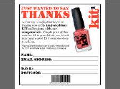 Free Kit Cosmetics Nail Colour Voucher