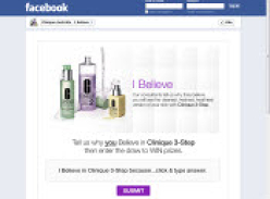 Win a Weekend Away or One of 50 Clinique 3 Step Packs