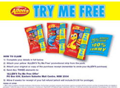 Allens Try Me Free Promotion