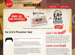 Grill'd Movember - Free Burgers Deal