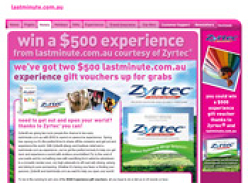 Win 1 of 2 Free $500 Gift Vouchers from Last Minute & Zyrtec