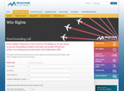 Melbourne Airport Competition - Win 2 International Air Tickets