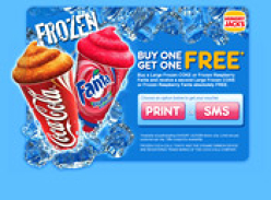 Hungry Jacks Buy 1 Get 1 Free Frozen Coke Voucher (QLD)