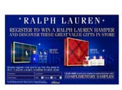 Ralph Lauren Sample Voucher + Register to Win a $500 Hamper