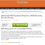 Aimersoft PDF Password Remover, HDD Recovery Pro v4.1 Promo
