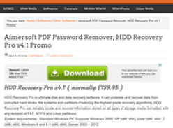Aimersoft PDF Password Remover, HDD Recovery Pro v4.1 Promo