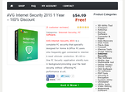 AVG Internet Security 2015 1 Year ? 100% Discount
