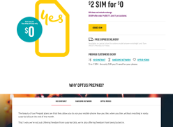 Free $2 Optus Sim (Including Delivery)