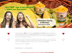 Free 4 Cups of Corn Delivered