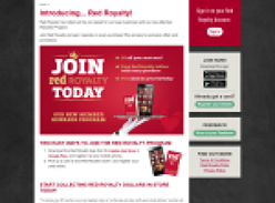 Free  $5 Red Rooster voucher 