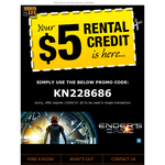 Free $5 Rental Credit
