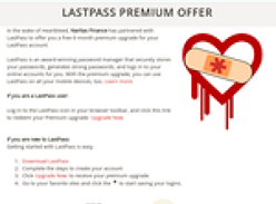 Free 6-month premium upgrade for LastPass account