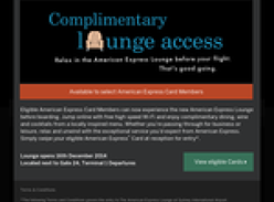 Free Access to American Express Lounge on Sydney International Airport