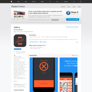 Free AdBlock app for IOS