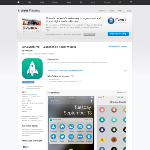 Free AirLaunch Pro - Launcher on Today Widget