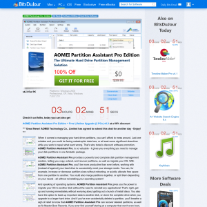 Free AOMEI Partition Assistant 6.3 Pro Edition