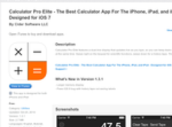 Free App: Calculator Pro Elite - The Best Calculator App For The iPhone, iPad, and iPod - Designed for iOS 7