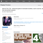 Free App: How to Tie a Tie - advanced guide of animated neckties, man's scarves, ascots, bow ties and pocket squares