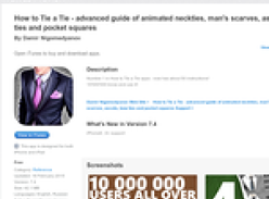 Free App: How to Tie a Tie - advanced guide of animated neckties, man's scarves, ascots, bow ties and pocket squares