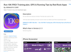 Free App: Run 10K PRO! Training plan, GPS & Running Tips by Red Rock Apps [iOS]