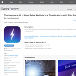 Free App: Thunderspace 4K ~ Sleep Relax Meditate in a Thunderstorm with Rain Sounds
