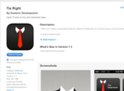 Free App: Tie Right [iOS]