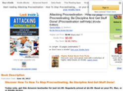 Free Attacking Procrastination - How To Stop Procrastinating, Be Discipline And Get Stuff Done! (Procrastination self-help) [Kindle Edition]
